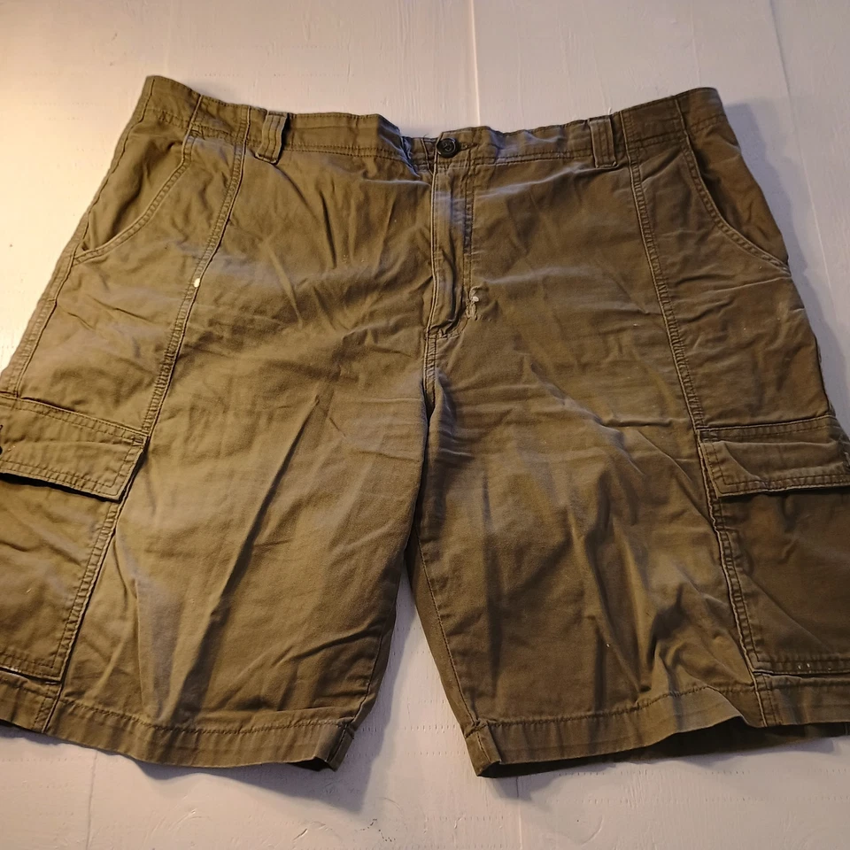 Pantalones Cortos Carga Alfani Hombres W42 Verde Ejército 6 Bolsillos 100% Algodón Utilitario Foto 1 de 4