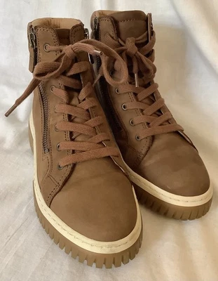 Botas de tornozelo Gabor Acacia marrom couro nobuck cano alto tamanho 4 RRP £120 A/F - Imagem 1 de 4