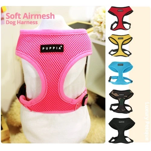 Arnés de lujo para mascotas cachorros-malla suave perro XS-L rojo amarillo rosa azul negro camuflaje Foto 1 de 1