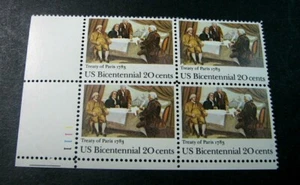 US Plattenblöcke Scott # 2052 Unterzeichnung des Vertrags von Paris 1983 postfrisch L405 - Bild 1 von 1
