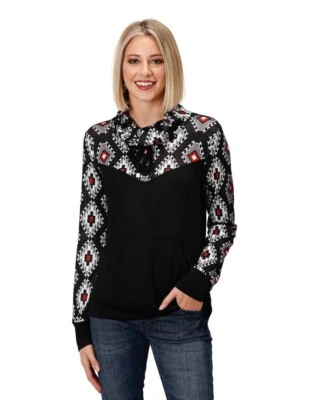 Sudadera Roper Western Mujer Estampado Negra 13-03-038-0514-7009 BL Foto 1 de 2