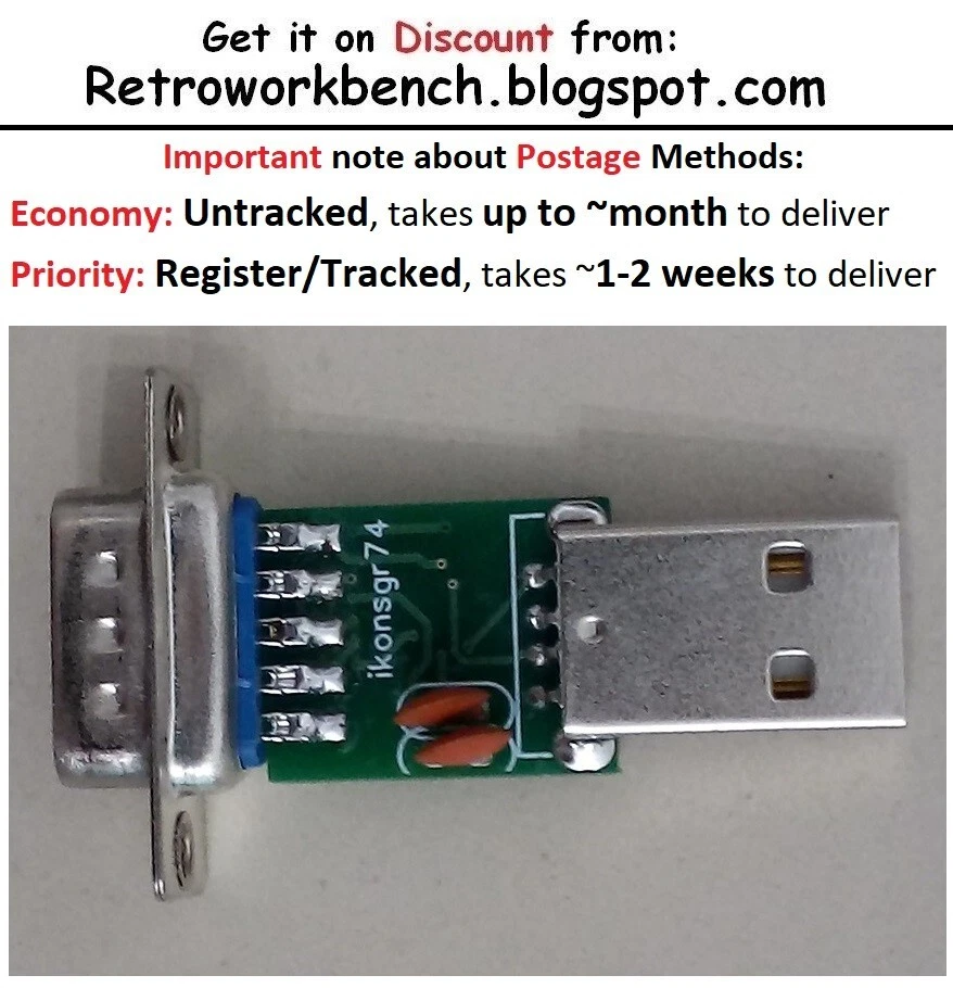 Amiga Atari Amstrad Commodore DB9 9Pin Joystick Gamepad Adapter for  PC USB Port - Bild 1 von 4