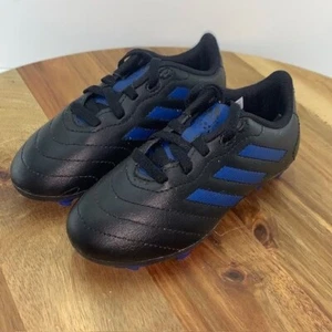 Adidas Kid's Goletto VIII FG Soccer Cleats Black/Blue Boys Size 10K Futbol Shoes - Picture 1 of 14