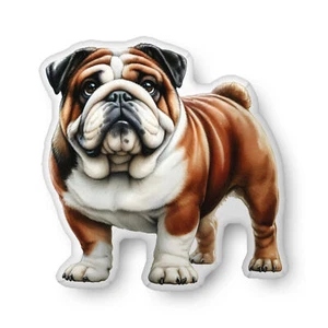 3D English Bulldog Shaped Pillow Custom Pet Plushy Soft Plush Dog Throw Pillow  - Picture 1 of 8