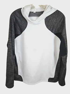 Under Armour Mujer Blanco/Gris Cold Gear Atlético Correr Ajustado Sudadera con Capucha XL Foto 1 de 4