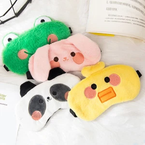 Travel Relax Blindfold 3D Plush Eye Cover Sleep Aid Sleep Eye Mask Soft Patch ↷ - Picture 1 of 13