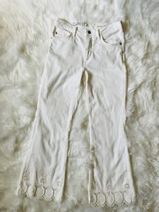 Pilcro And The Letterpress weiße Cropped Jeans High Rise 27 Jakobsmuschetten *lesen* - Bild 1 von 11