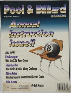 Pool & Billiard Magazine Aug 1997 Johnny Archer Kim Davenport Allison Fisher MZ5 - Imagen 1 de 2