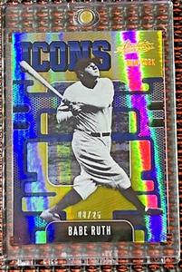 BABE RUTH 2021 PANINI ABSOLUTE ICONS SPECTRUM #I-1 Gold /25 INSERT SSP VARIATION - Picture 1 of 6
