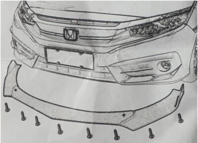 Spoiler Anteriore Compatibile Con Audi, Tuning Con Lip Anteriore Paraurti - Immagine 1 di 4