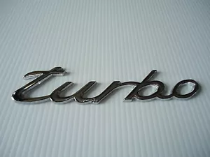 EMBLEMA DE METAL GUARDABARROS LATERAL COCHE 3D TURBO CROMO - Imagen 1 de 3