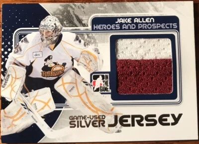2010-11 ITG Heroes & Prospects Game Used Jerseys SILVER Jake Allen #M-15 - Image 1 of 2