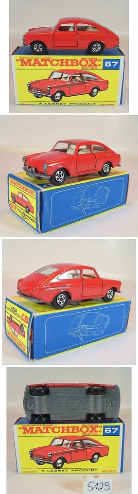 Matchbox Superfast Nr. 67 VW Volkswagen 1600 TL rot schmale Räder F-Box 2#5129 - Bild 1 von 1