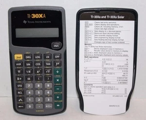 Texas Instruments TI-30XA Solar wissenschaftlicher Taschenrechner mit Abdeckung kostenloser Versand!! - Bild 1 von 2