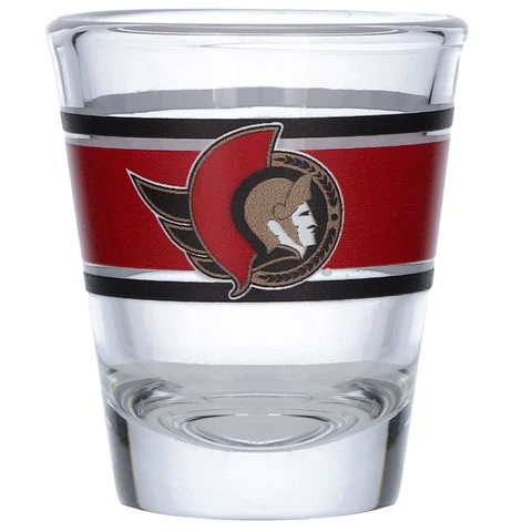 Ottawa Senators 2oz. Stripe Shot Glass Cover