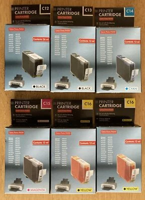 6 CANON Compatible Colour + Black Ink Cartridges for Pixma Printer iP4200 Etc - Image 1 of 4