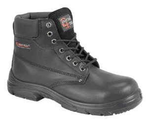 Botas para hombre Grafters anchas EEEEE 7 ojos cuero de seguridad punta de acero UK6-14 - Imagen 1 de 5