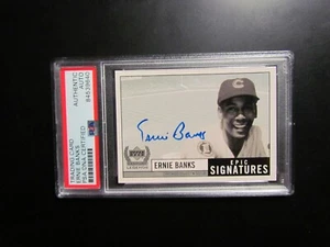 1999 Century Legends Upper Deck Ernie Banks Signed Card PSA Encapsulated - Picture 1 of 4