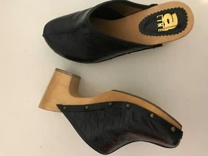 Aline Little Kid/Big Kid 12/2004 Clog Black Printed Croc Leather 7M US Big Kid - Picture 1 of 4