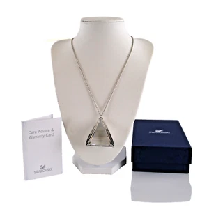 Swarovski Nasty Necklace Clear Crystal Pendant Long Adjustable Chain 1095040 - Picture 1 of 9
