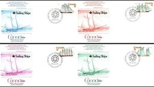 Canada FDC - 1977 - Canadian Sailing Ships, Scott #'s 744-747 4 Fleetwood Covers - Picture 1 of 9