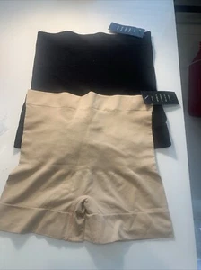 Hey Girl Women SZ XL 2 Pack Beige Tummy Control Boy Shorts Panties NWT - Picture 1 of 5