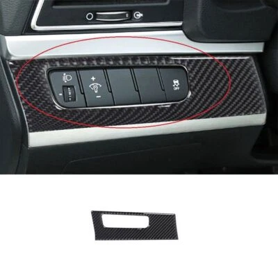 Cubierta de control de faros interiores de fibra de carbono para Hyundai Elantra 2016-2018 Foto 1 de 4