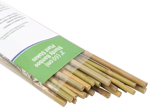 Natural Bamboo Poles, 2 Feet Bamboo Sticks for Plants, Wood Garden Stakes for To - Picture 1 of 9