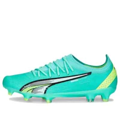 Chuteiras de futebol femininas Puma Ultra Ultimate FG/AG (107215-03) "verde/amarelo perfeito" - Imagem 1 de 4