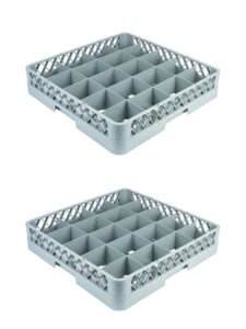 PACK de 2 estantes de vidrio para lavavajillas de restaurante de tamaño completo con 20 compartimentos - Imagen 1 de 10