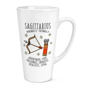 Sagittarius Horoscope 17oz Large Latte Mug Cup - Star Sign Zodiac Birthday - Picture 1 of 1