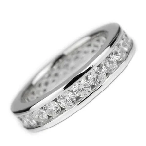 Silberring aus 925 Silber rhodiniert mit Zirkoniasteinen - Bild 1 von 2