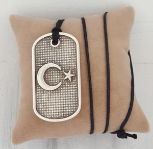 Asker Künye Savaci Söz Isimsizler Herren Kette Männer Schmuck Ay Yildiz Türkei