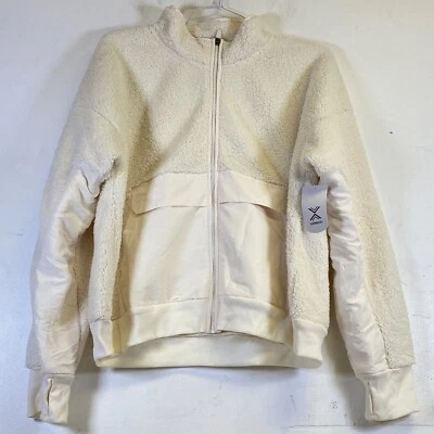 Xersion полный молнии шерпа/флис куртка без капюшона искусственного меха размер 2XL цвет слоновой кости - Изображение 1 из 4