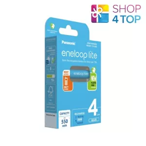 4 Panasonic eneloop Lite AAA Batteries Eco Rechargeable 550mAh 4BL HR03 1.2V New - Bild 1 von 5