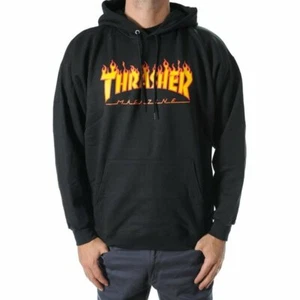 Thrasher Flame Black Hooded - Picture 1 of 1