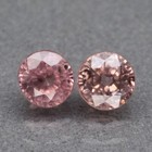 IMPERIAL ZIRCON 2 Pcs Set 1.50ct Pink Round 4.5x3.8mm VVS Clarity Natural Africa