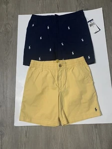 Polo Ralph Lauren All Over Print Pony Chino Shorts Boys Size 14  (Lot Of 2) - Picture 1 of 4