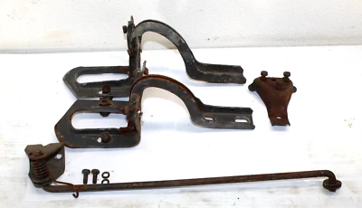 1939 1940 OEM Ford Deluxe Sedan Trunk Lid Prop & Hinges   #D-1 - Image 1 of 4