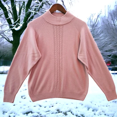 Maggie Lawrence Pink Pullover Sweater Size Small Cable Knit Rich Mom Preppy Y2K - Изображение 1 из 4