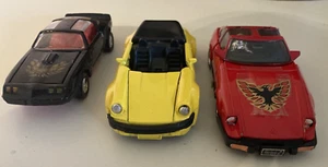 Vintage Zee Toys TRANS AM Red Bandai FAIRLADY 280Z & Yellow PORSCHE (3) Toy Cars - Picture 1 of 24