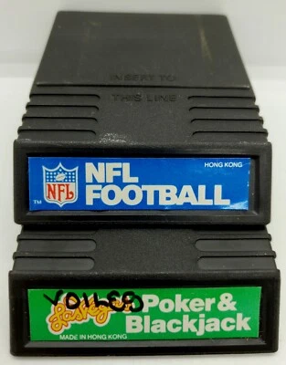 2 Game LOT NFL Football, Las Vegas Poker & Blackjack (Intellivision, 1979)  - Image 1 of 4