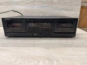 Pioneer CT-W501R Double Cassette Deck - Powers On But Needs New Belts Read Below - Picture 1 of 9
