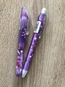 SET Minifüller u. Kuli in Lila mit Kusslippen und Herzchen - Leicht und handlich - Bild 1 von 2