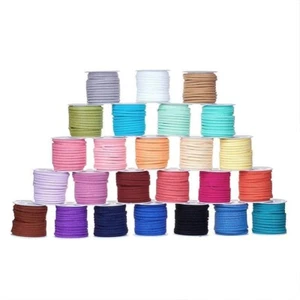 Faux Suede Cord Mixed Color 3x1.5mm about 5.46 yards(5m)/roll 25rolls/bag XZ5 - Picture 1 of 4