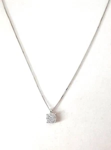 Collana Donna Elli's Nardelli EL0899 In Oro Bianco Punto Luce Con Diamanti - Foto 1 di 2