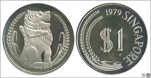 Singapore 1$ 1979/Exemplaires 8.000/18,05 Gr. Argent KM00009a Certifié - Picture 1 of 1