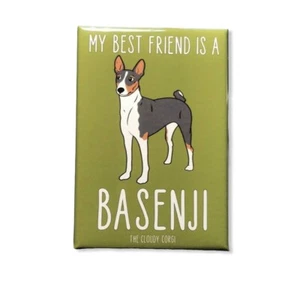 Tricolor Basenji Dog Magnet Best Friend Cartoon Pet Art Gifts and Home Decor - Picture 1 of 12