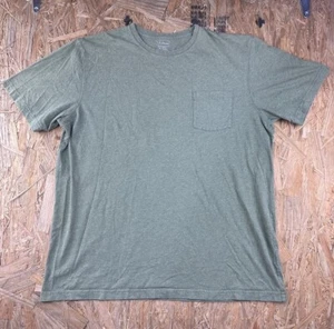 LL Bean Mens XL Tall Carefree Unshrinkable Green Tee Shirt Pocket Trad Fit - Picture 1 of 5