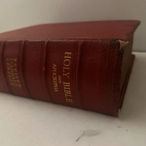 1952 Holy Bible & Apocrypha RSV Pulpit Edition – Red Nelson Large - Picture 1 of 12